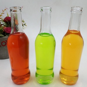 All'ingrosso bottiglia da Cocktail in vetro trasparente opaca a forma di <span class=keywords><strong>gelo</strong></span> rotonda bottiglia di vetro Rio con tappo a corona 275ml di vetro di vino - Product Image 2