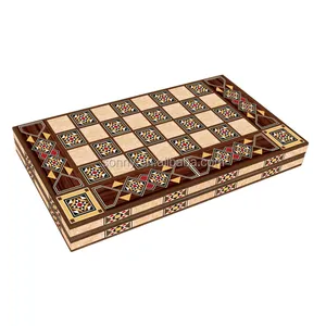 Klassische 2 In 1 Backgammon und Schachspiel box