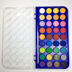 Palette de peinture de gâteaux, 36 couleurs, fournitures d'art en <span class=keywords><strong>aquarelle</strong></span>, roue avec pinceaux de peinture pour débutants et d'apprentissage préscolaire - Product Image 2