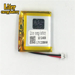 Plugue <span class=keywords><strong>2</strong></span>.0-<span class=keywords><strong>2</strong></span> P 3.7 524038 mah 1200 V Recarregável lipo bateria solar bateria de lítio polímero de iões de lítio com PCM - Product Image 2