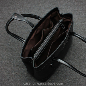 Gris et noir Épaule Sac Femmes véritable Sac À Main En Cuir - Product Image 4