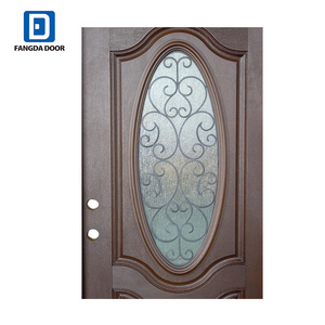 Fangda vendita calda ovale inserto in vetro esterno pieno ovale porte d'ingresso in vetro - Product Image 6