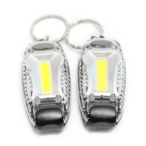 Merchandising Hadiah Promosi Kustom COB Mini Senter Gantungan Kunci LED dengan Chip