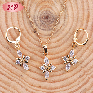 클래식 <span class=keywords><strong>18K</strong></span> 골드 도금 사우디 아라비아 세련된 보석 세트 - Product Image 5