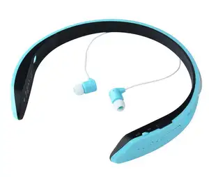 Headset stereo 4.0 + EDR Bluetooth terbaru, headset gigi biru stereo dengan kartu TF & radio FM, headset gigi biru stereo dengan pemutar mp3