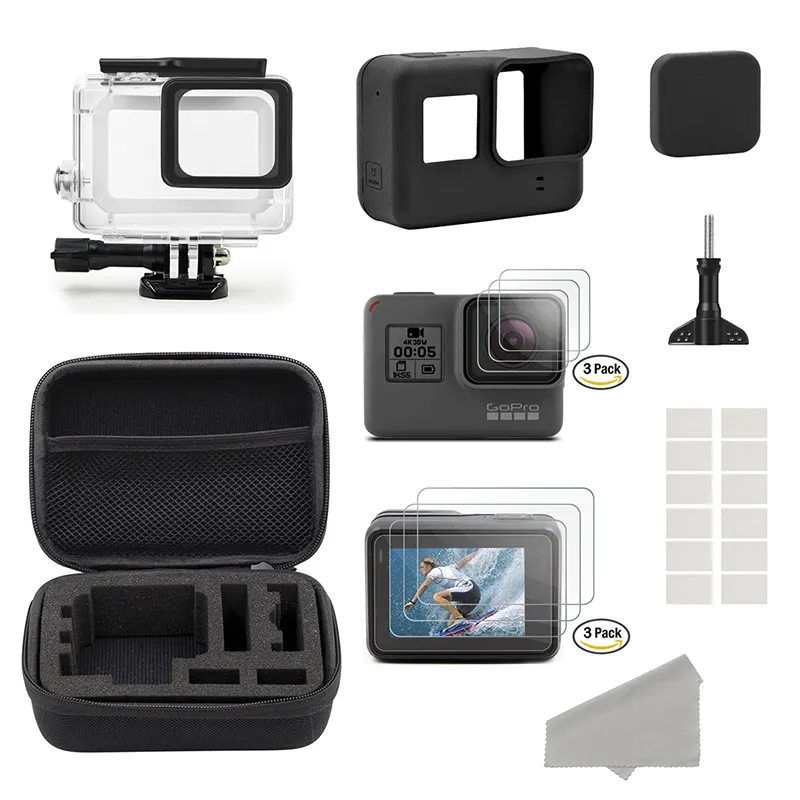 Заводская поставка, индивидуальная экшн-камера, Лучший спортивный комплект аксессуаров для GoPro 7 black