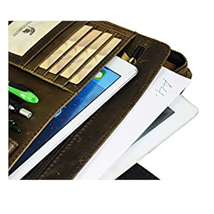 Ejecutivo profesional negocios Padfolio caso PU cuero Resume y documento organizador con tableta ZipperPremium cartera - Product Image 4