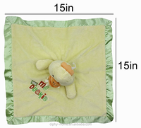 Jouet en peluche de poulet mignon, couverture de sécurité en peluche douce et doudou apaisant pour bébés et enfants, technique de tissage pour les hôtels