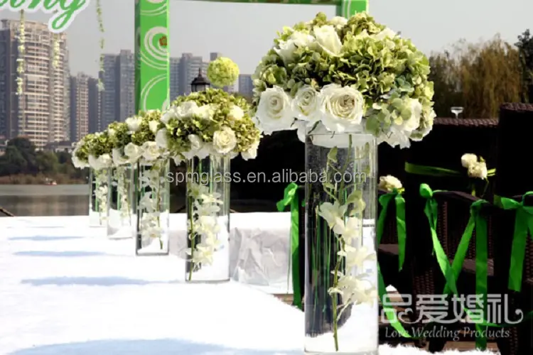 glass large cylinder tall wedding vases for wedding