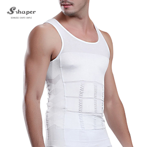 S-SHAPER Custom Men's Body Shaping Shapewear Tank Tops Breathable Knitted Fitness Quick Dry Compression <strong>Sweat</strong> <strong>Vest</strong> - Product Image 1