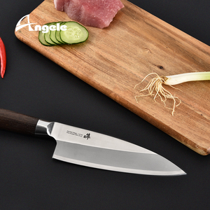 Cuchillo de sushi Deba de 8 pulgadas, cuchillos japoneses de alta calidad Sashimi Fish Salmon Deba con mango de madera