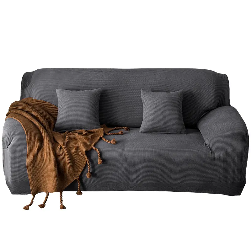 Mobili per la casa Divano Componibile Copertura 3pcs Protezione Polar Fleece Addensato Elastico Fodere forma di L divano ad angolo di copertura