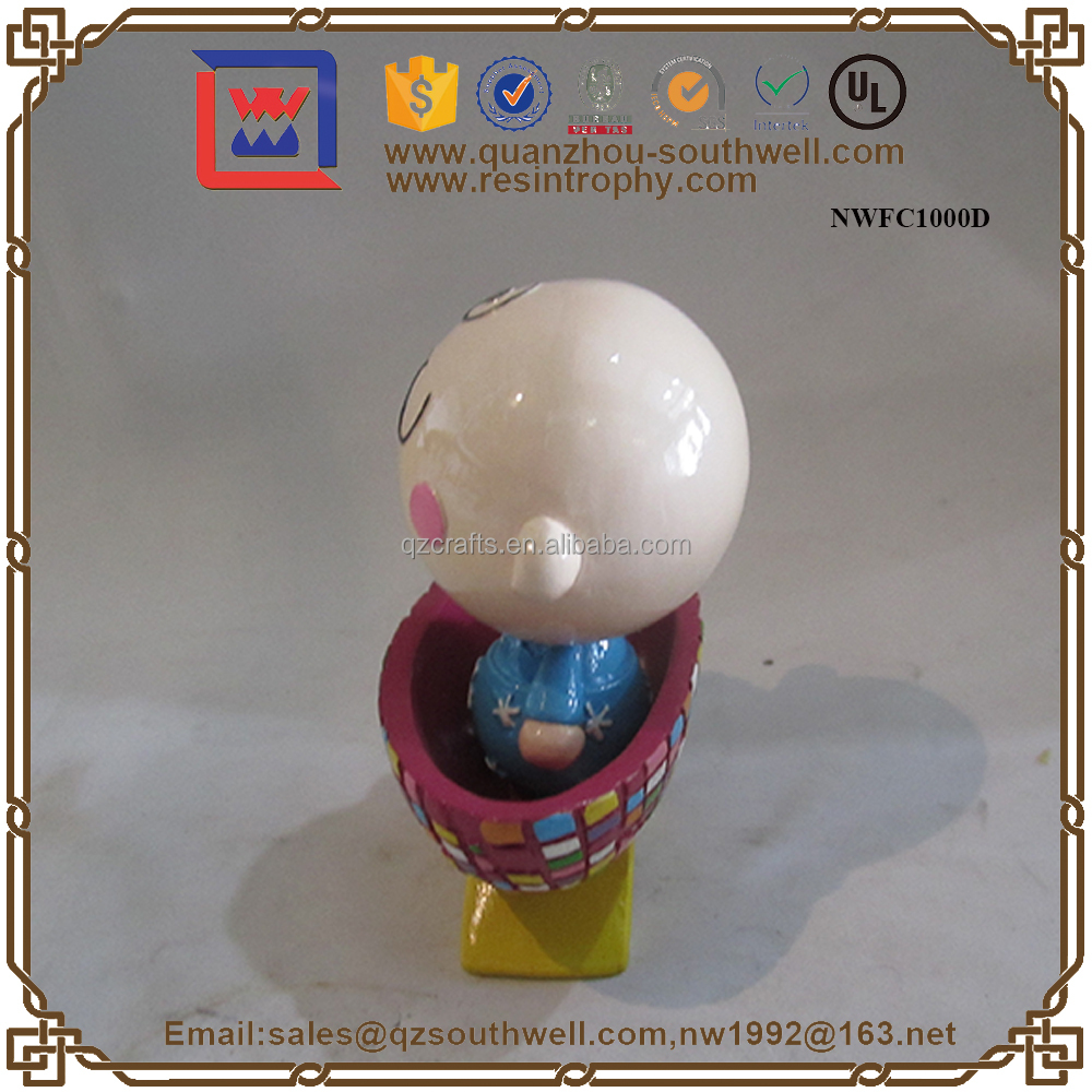 Mignon de bande dessinée de résine Figurine cadeaux personnage de dessin animé Statue