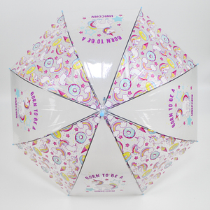 Mignon <span class=keywords><strong>licorne</strong></span> Imprimer Enfants clair <span class=keywords><strong>Transparent</strong></span> Enfants <span class=keywords><strong>Parapluie</strong></span> - Product Image 2