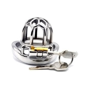 FAAK 5.1cm 304 สแตนเลสสตีลอวัยวะเพศชาย CAGE สำหรับชายอุปกรณ์ Chastity แหวนโค้งโลหะ Chastity CAGE สำหรับชาย - Product Image 2