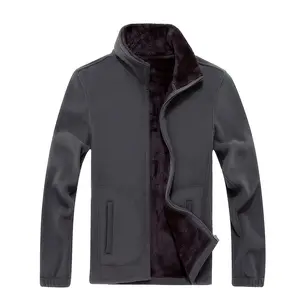 Hohe qualität plain kunden günstige winter fleece jacke großhandel herren jacke mann