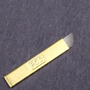 Sıcak satış PCD 12F altın kalıcı dövme kaş İğnesi
