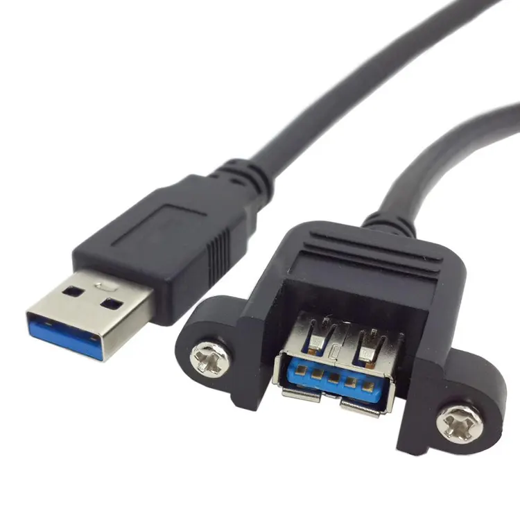 2018 새로운 1피트 USB 케이블 3.0 패널 마운트 타입 남성 여성 플러그 케이블