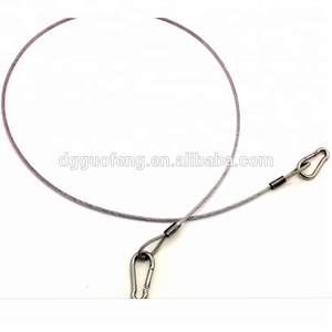 <span class=keywords><strong>Alambre</strong></span> de acero inoxidable <span class=keywords><strong>Alambre</strong></span> de Cable transparente tubo de goma mosquetón gancho - Product Image 2