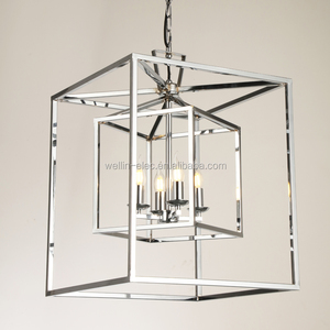 Retro Ánh Sáng Lịch Thi Đấu <span class=keywords><strong>4</strong></span> Bóng Đèn Nến Chandelier Big Pendant Trần Đèn Sắt Làm Việc Oiled Bronze Foyer Pendant Chandelier - Product Image 3