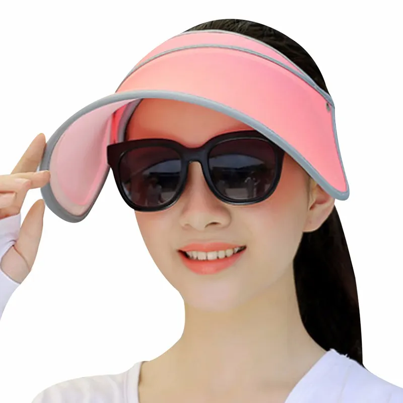 Professionale Doppio UV Cappello Da Sole Donne Visiera Sole Estivo All'aperto Vuoto Cappello Visiera