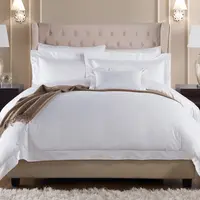 Hoge Kwaliteit 100% Katoenen Beddengoed Wit Hotel Stijl King Size Goedkope Bed Dekbed Sets