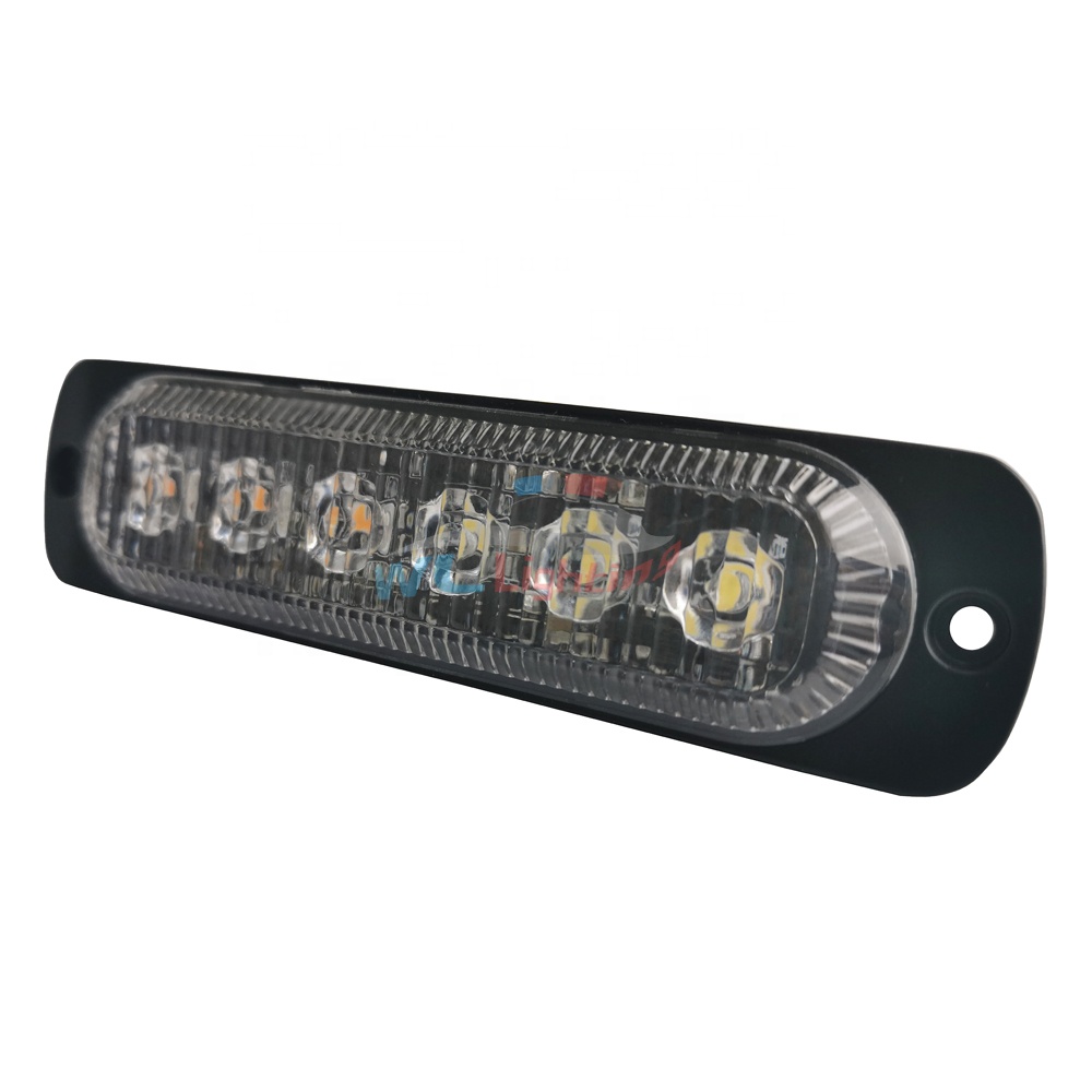 12 В постоянного тока, Автомобильный аварийный свет, красный, синий, зеленый, янтарный, 6 светодиодов, предупреждающая решетка для скорой помощи, стробоскопический свет