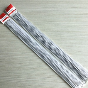 Filo Metallico per Steli Floreali Rivestito in Carta da Fabbrica Cinese - 40cm, Verde, Bianco, Marrone - Product Image 2