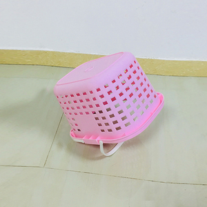 25L niños de color rosa plegable de plástico 2 asas cesta de lavandería - Product Image 4