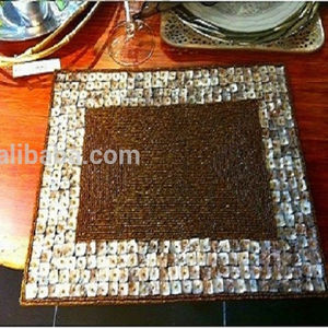 Napperon perlés fait à la main, tapis isolant pour gobelets, tapis de repas, style occidental, 50 pièces - Product Image 4