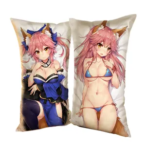 Fate Grand Order Tamamo No Mae Logo Body Pillow Cover Plush Pillow Spice Fabric 100% Polyester Rectangle Printed Knitted EBO 1pc
