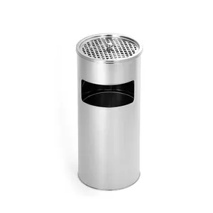 New style outdoor standing metal ash bin with ashtray