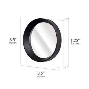 Crystal Art 9 Piece Modern Black Metal Frame Round Decorative <strong>Wall</strong> <strong>Mirror</strong> <strong>Set</strong> - Product Image 4