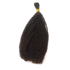 Ekstensi Rambut Keriting <span class=keywords><strong>Afro</strong></span> Keriting Massal Tidak Ada Lampiran <span class=keywords><strong>Remy</strong></span> Rambut Manusia Burma Massal untuk Mengepang - Product Image 3