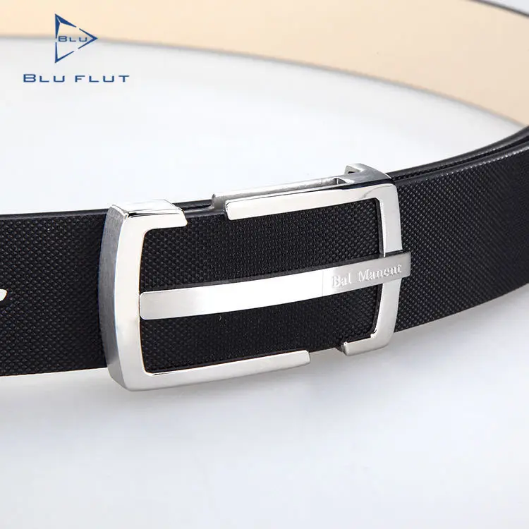 Guangzhou Jiaye Hot sale men's leather belt with steel smooth buckle male genuine leather belts.