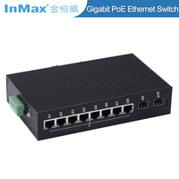 InMax fabricant meilleur prix 10 ports commutateur pour système de sécurité CCTV gigabit PoE commutateur Ethernet industriel