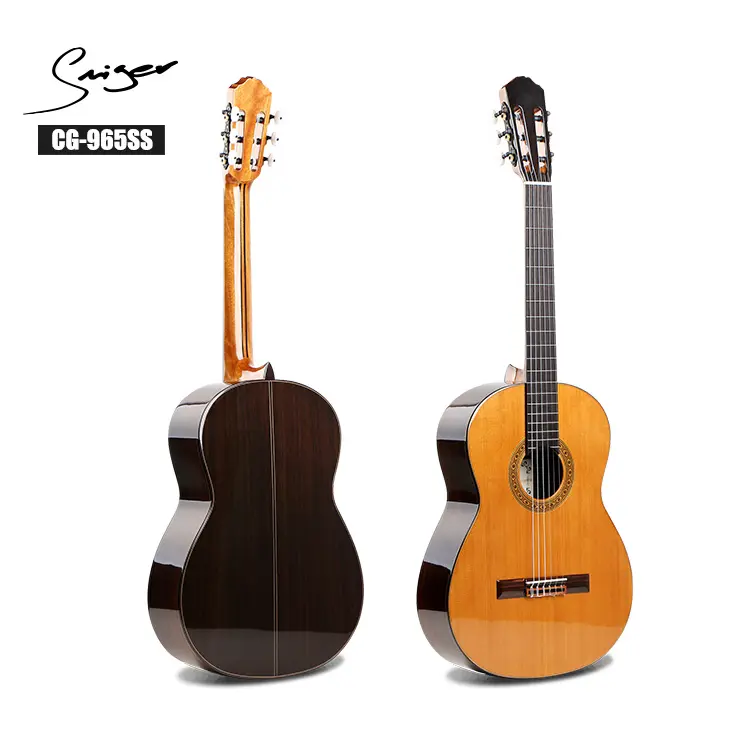 Commercio all'ingrosso 39 pollici cutaway Ebano chitarra classica concerto