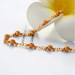 xuping jewellery latest designers brass gold ball chains bracelets for ladies