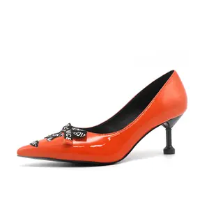 중국 제조 도매 사용자 정의 레이디 힐 여성 하이힐 펌프 신발 사무실 레이디 드레스 신발 높은 뒤꿈치 신발