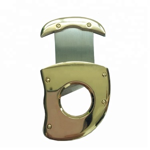 52 cepo Mini sola hoja <span class=keywords><strong>de</strong></span> guillotina cortador <span class=keywords><strong>de</strong></span> puros oro - Product Image 3