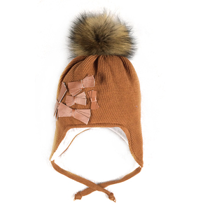Hot for baby girls knitted girl caps sunhat baby than ago dot pattern - Product Image 3