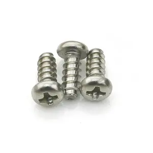 DIN 7981 Type B stainless steel pan head self tapping screw with flat end