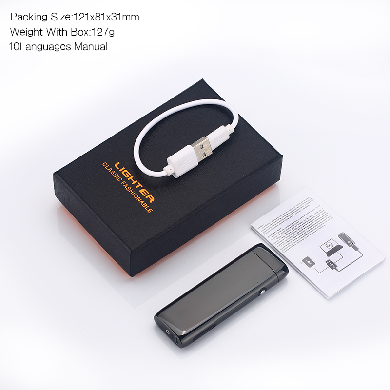 FREN FR-105 Classic Double Arc USB Rechargeable Super Thin Touch Induction  Switch Electronic Cigarette Lighter| Alibaba.com