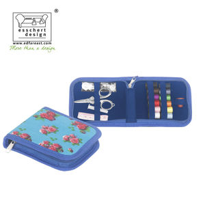 impresa <span class=keywords><strong>kit</strong></span> de <span class=keywords><strong>coser</strong></span> de algodón en azul impresión de la rosa - Product Image 1