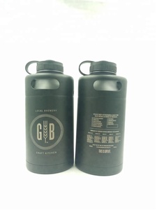 64 OZ Verniciatura a Polvere Nera Bocca Larga Doppia Parete In Acciaio Inox Birra alla spina Con Grande Laser Personalizzata - Product Image 3