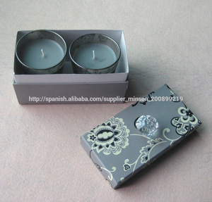 perfumada vela de la soja en tarro de cristal con caja de regalo agradable - Product Image 1