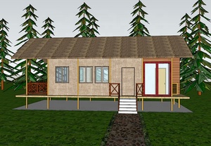 <span class=keywords><strong>Casa</strong></span> pequeña de estilo de diseño chino económico de alta calidad para dormitorio, sala de estar, uso de tienda, estructura de acero ligera, Villa prefabricada - Product Image 5