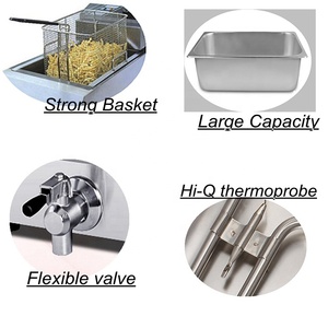 <span class=keywords><strong>Friteuse</strong></span> électrique <span class=keywords><strong>professionnelle</strong></span> en acier inoxydable robuste, 20 l, appareil de sécurité, utilisé pour la friture - Product Image 5