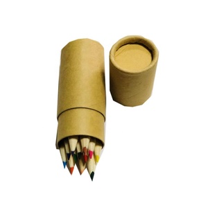 Conjunto de 12 Lápis de Cor Mini de 3,5 Polegadas com Embalagem em Tubo de Papel para Crianças para Promoção - Product Image 1