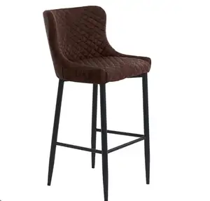 hotel restaurant furniture velvet fabric dining chairs bar stools bar chairs with stitching diamond